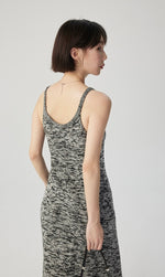 Load image into Gallery viewer, Melange Knit Cami Maxi Dress in Grey