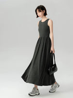 Load image into Gallery viewer, Tank Stretch Maxi Dress in Grey