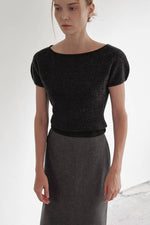 Load image into Gallery viewer, Korean Benne Wool/Cashmere Knit Top in Grey