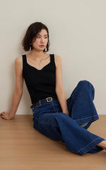 Load image into Gallery viewer, Contrast Edge Top in Black