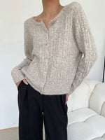 Load image into Gallery viewer, Light Woolly Cardigan in Griege