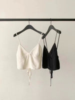 Load image into Gallery viewer, Korean Tie Back Camisole in Black