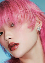 Load image into Gallery viewer, Cluster Diamante Pearl Earrings