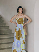 Load image into Gallery viewer, Floral Rusching Cami Maxi Dress in Multi