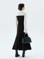 Load image into Gallery viewer, Lace Duo Pankou Dress in Black