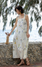 Load image into Gallery viewer, Floral Sleeveless Tent Dress in White