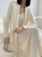 Load image into Gallery viewer, Light Knit Tie Maxi Cardigan in Cream