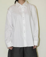 Load image into Gallery viewer, Cotton Long Sleeve Shirt in White