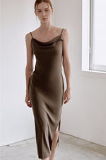 Load image into Gallery viewer, Korean Luiu Slip Cami Dress in Brown
