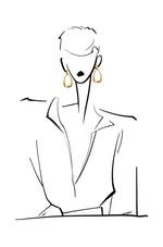 Load image into Gallery viewer, Oval Loop Drop Earrings in Gold