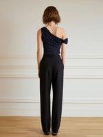 Load image into Gallery viewer, Striped Off Shoulder Top in Navy