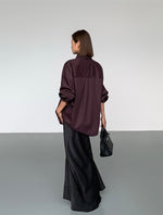 Load image into Gallery viewer, Classic Oversized Dress Shirt in Burgundy