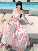 Load image into Gallery viewer, Floral Open Tie Back Dress in Multi'