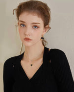 Load image into Gallery viewer, Double Chain Heart Diamante Necklace