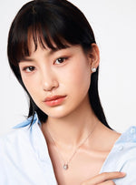 Load image into Gallery viewer, Horseshoe Pearl Diamante Earrings