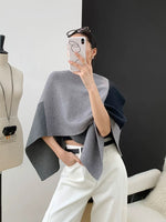 Load image into Gallery viewer, Poncho Button Cardigan in Grey