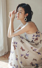 Load image into Gallery viewer, Printed Halter Maxi Dress in Beige