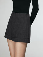 Load image into Gallery viewer, Tailored Mini Shorts in Grey