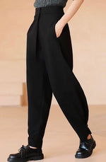 Load image into Gallery viewer, 2-Way Adjustable Hem Trousers in Black