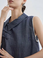Load image into Gallery viewer, Chambray Pankou Top // Trousers Set in Blue
