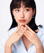 Load image into Gallery viewer, Pearl Loop Drop Earrings