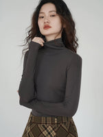 Load image into Gallery viewer, Tencel Line Turtleneck in Grey