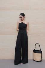 Load image into Gallery viewer, Tailored Bustier Top // Trousers Set in Black