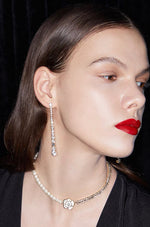 Load image into Gallery viewer, Sparkling Round Drop Earrings