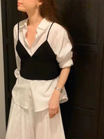 Load image into Gallery viewer, Korean Tie Back Camisole in Black