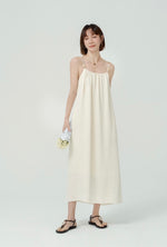 Load image into Gallery viewer, Textured Bead Cami Strap Pocket Maxi in Cream