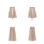 Load image into Gallery viewer, Tencel Wrap Top + Trousers Set in Brown