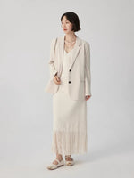 Load image into Gallery viewer, Classic Relaxed Blazer in Cream