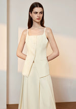 Load image into Gallery viewer, Cami Vest + Maxi Skirt Set in Cream