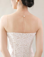 Load image into Gallery viewer, Floral Lace Bustier Maxi Dress in White