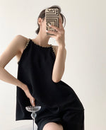 Load image into Gallery viewer, Braid Edge Satin Camisole Top in Black