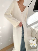 Load image into Gallery viewer, Midi Cardigan Dress in White