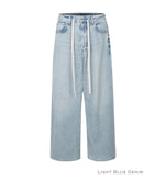 Load image into Gallery viewer, Korean Tie Denim Jeans in Blue