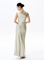 Load image into Gallery viewer, Drape Mermaid Gown in Sage