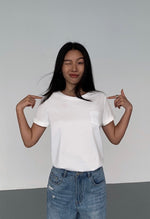 Load image into Gallery viewer, Mini Pocket Tee in White