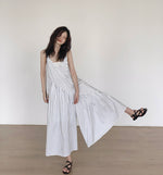 Load image into Gallery viewer, Striped Cami Maxi Jumpsuit in White