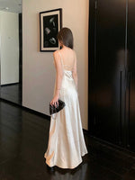 Load image into Gallery viewer, Textured Drop Back Cami Gown in Cream