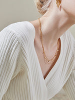 Load image into Gallery viewer, Double Chain Diamond Pendant Necklace