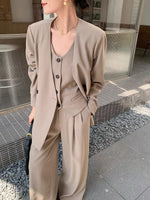 Load image into Gallery viewer, Contrast Button Tuxedo Vest in Mocha