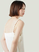 Load image into Gallery viewer, Pleated Twist Cami Maxi Dress in White