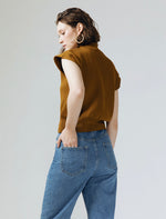 Load image into Gallery viewer, Giselle Knitted Top in Hazelnut Brown
