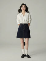 Load image into Gallery viewer, Lapel Pocket Shirt in White