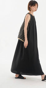 Load image into Gallery viewer, 2-Way Tank Tie Maxi Dress in Black