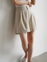 Load image into Gallery viewer, Tailored Long Shorts in Beige