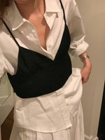 Load image into Gallery viewer, Korean Tie Back Camisole in Black