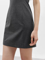 Load image into Gallery viewer, Striped Sheath Mini Dress in Grey